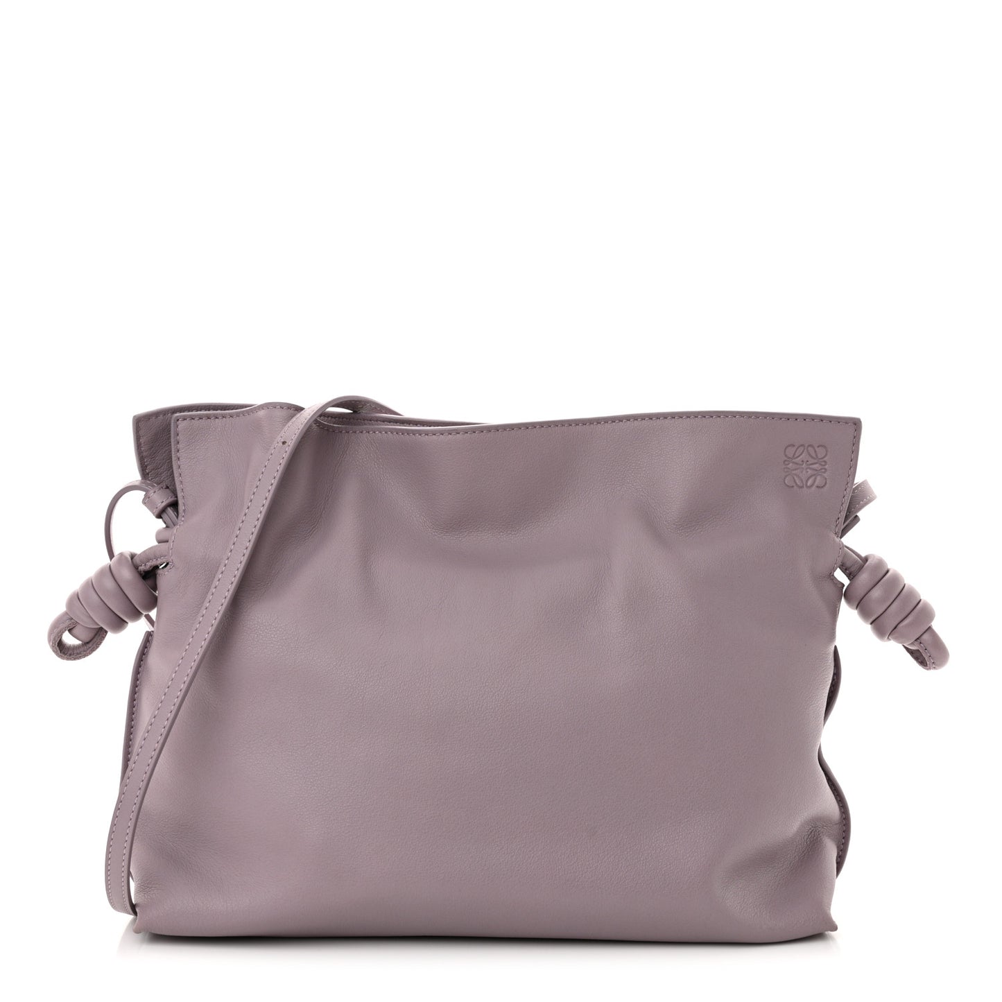 Nappa Medium Flamenco Knot Bag Aubergine Glaze