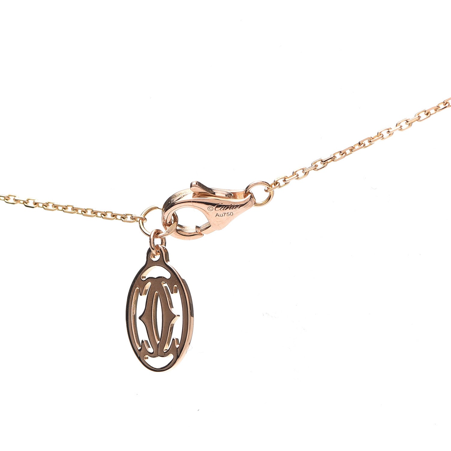 Cartier 18K Pink Gold Diamond Symbols Cross Pendant Necklace 4 of 5
