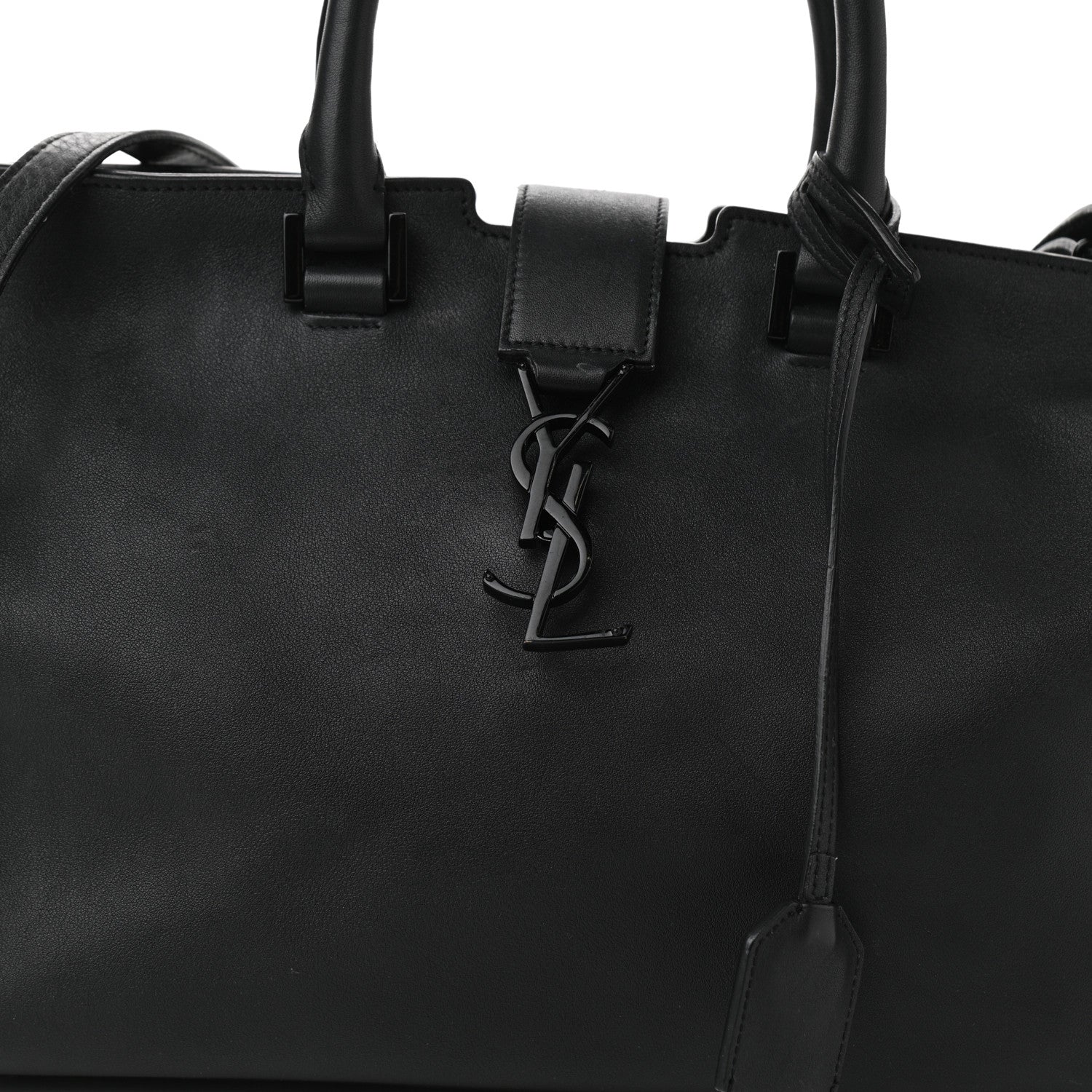 Saint Laurent Calfskin Small Monogram Cabas Black 9 of 13
