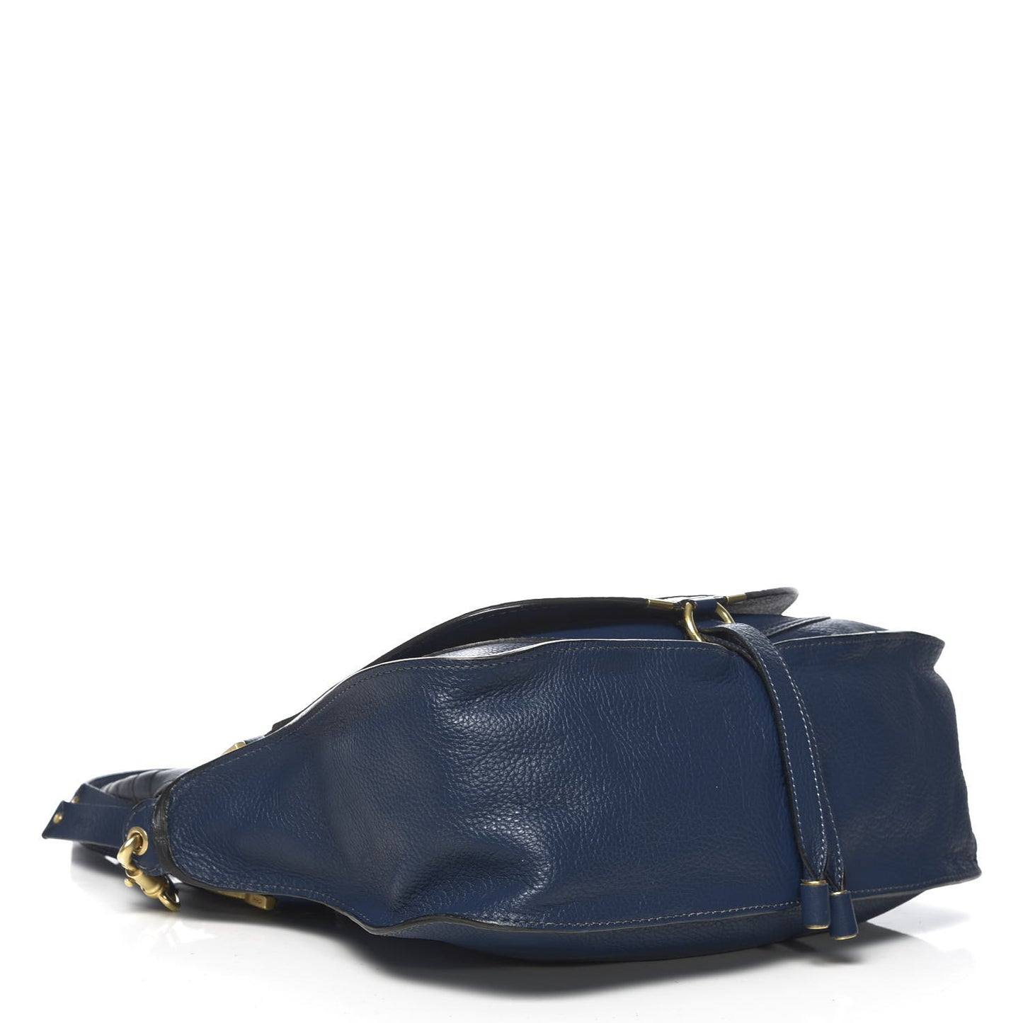 Calfskin Medium Marcie Satchel Royal Navy