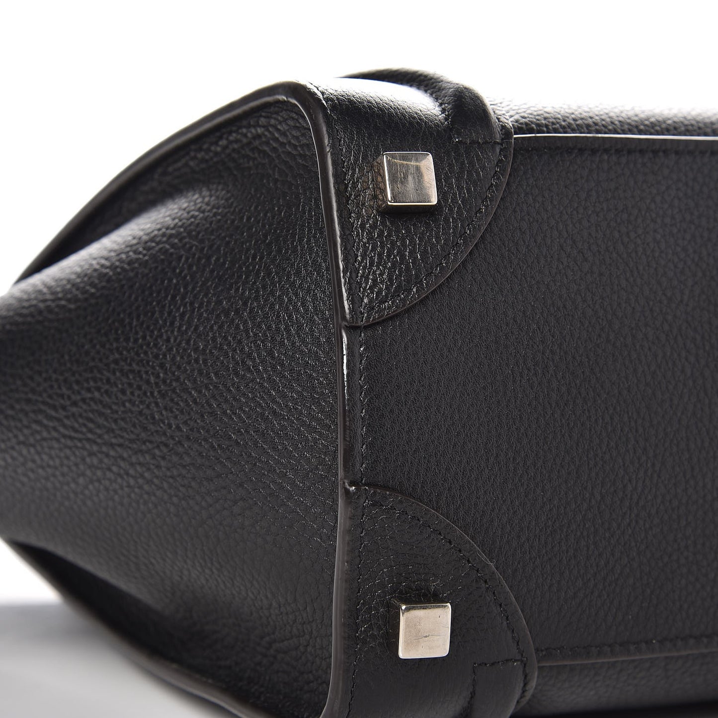 Drummed Calfskin Micro Luggage Black