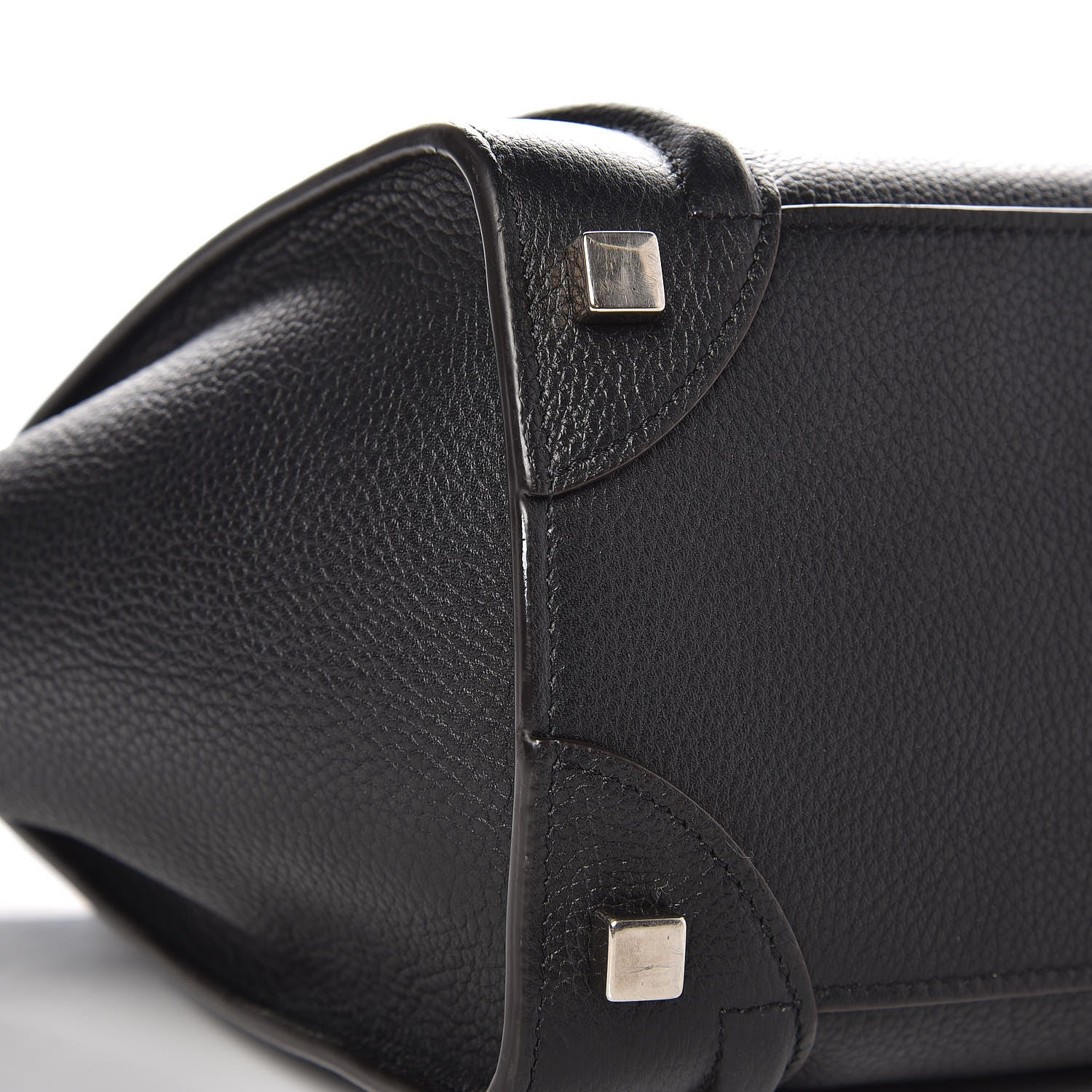Celine Drummed Calfskin Micro Luggage Black 9 of 10