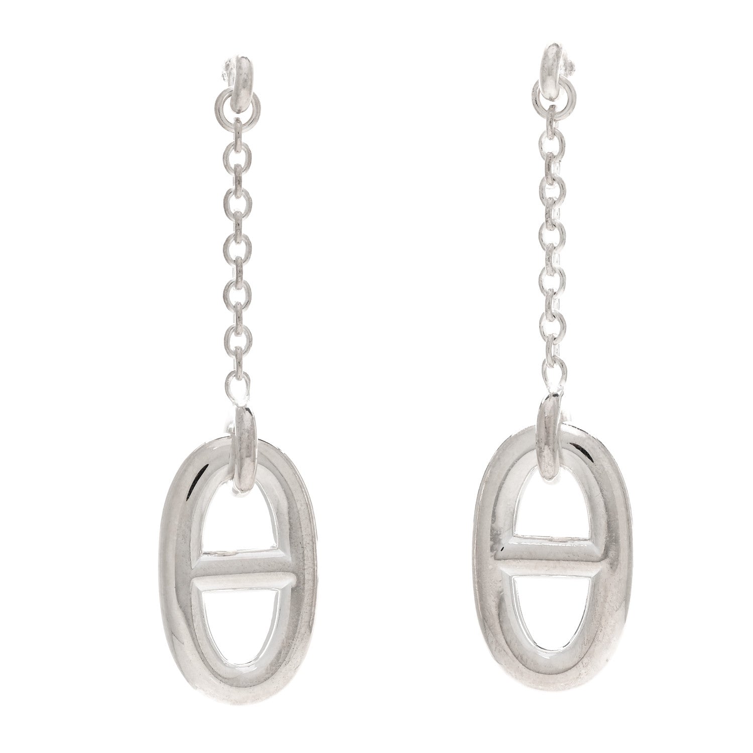 Hermes Sterling Silver Farandole Drop Earrings 1 of 5