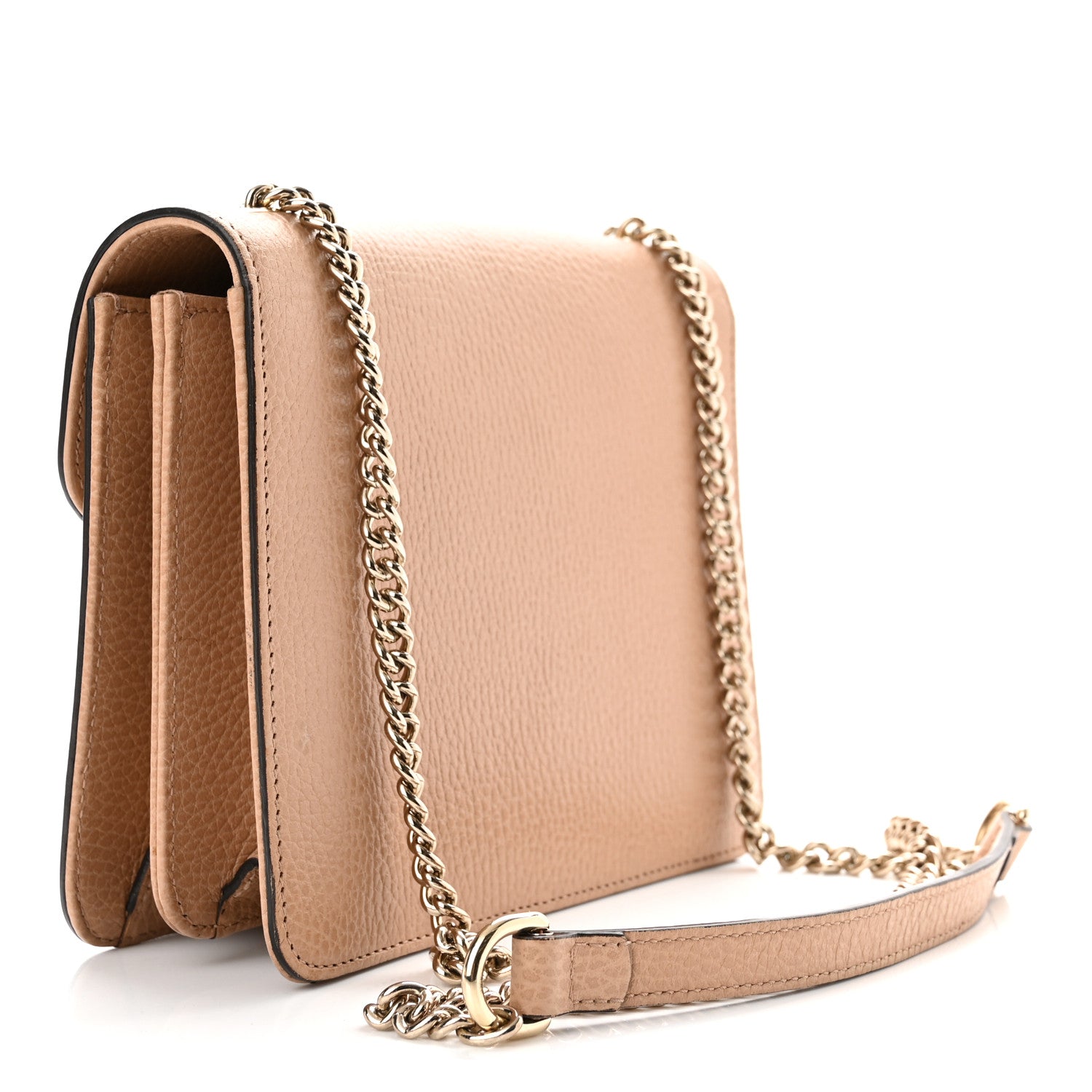 Gucci Dollar Calfskin Small Interlocking G Shoulder Bag Camelia 3 of 10