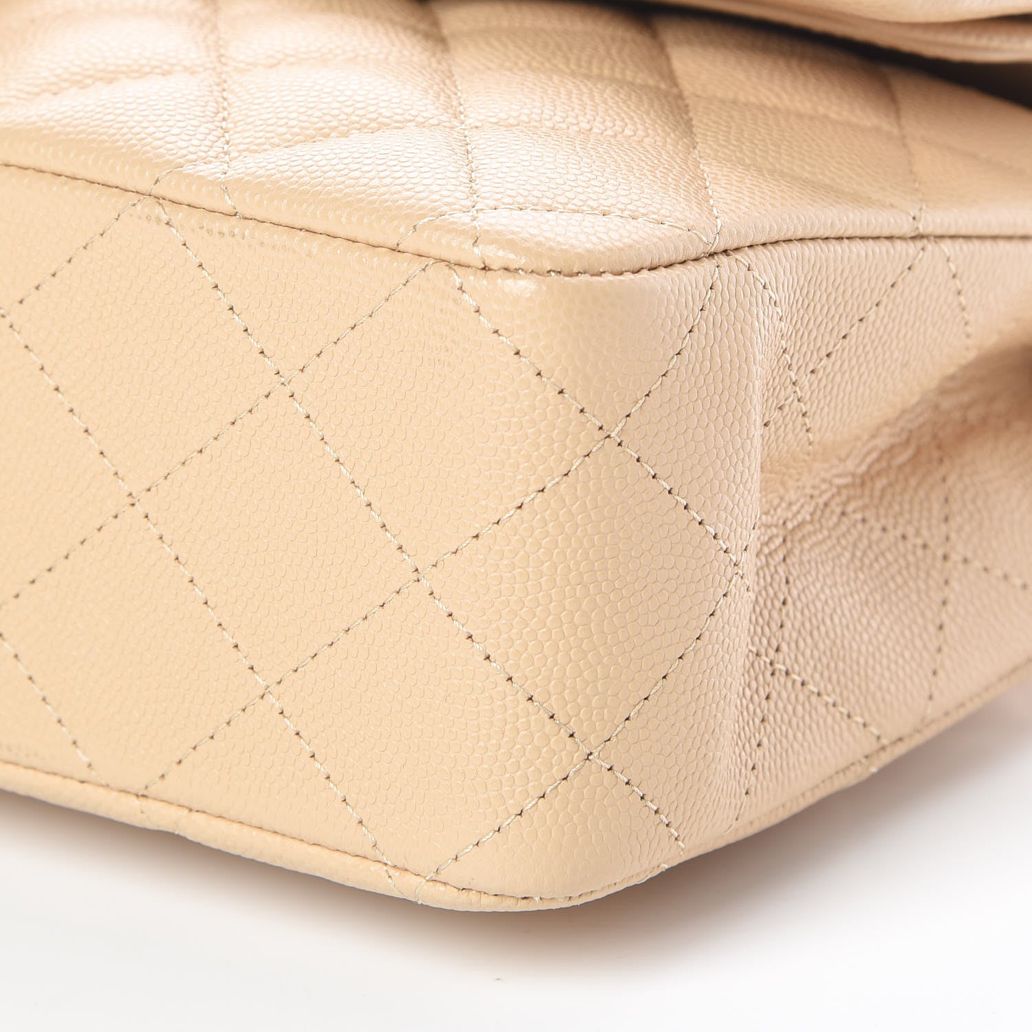 Chanel Caviar Quilted Medium Double Flap Beige Clair 9 of 9