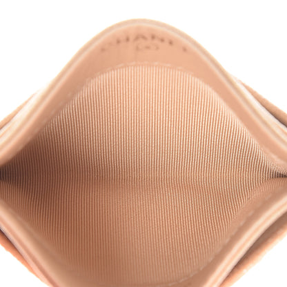 Chanel Iridescent Caviar Quilted Card Holder Beige 5 of 11