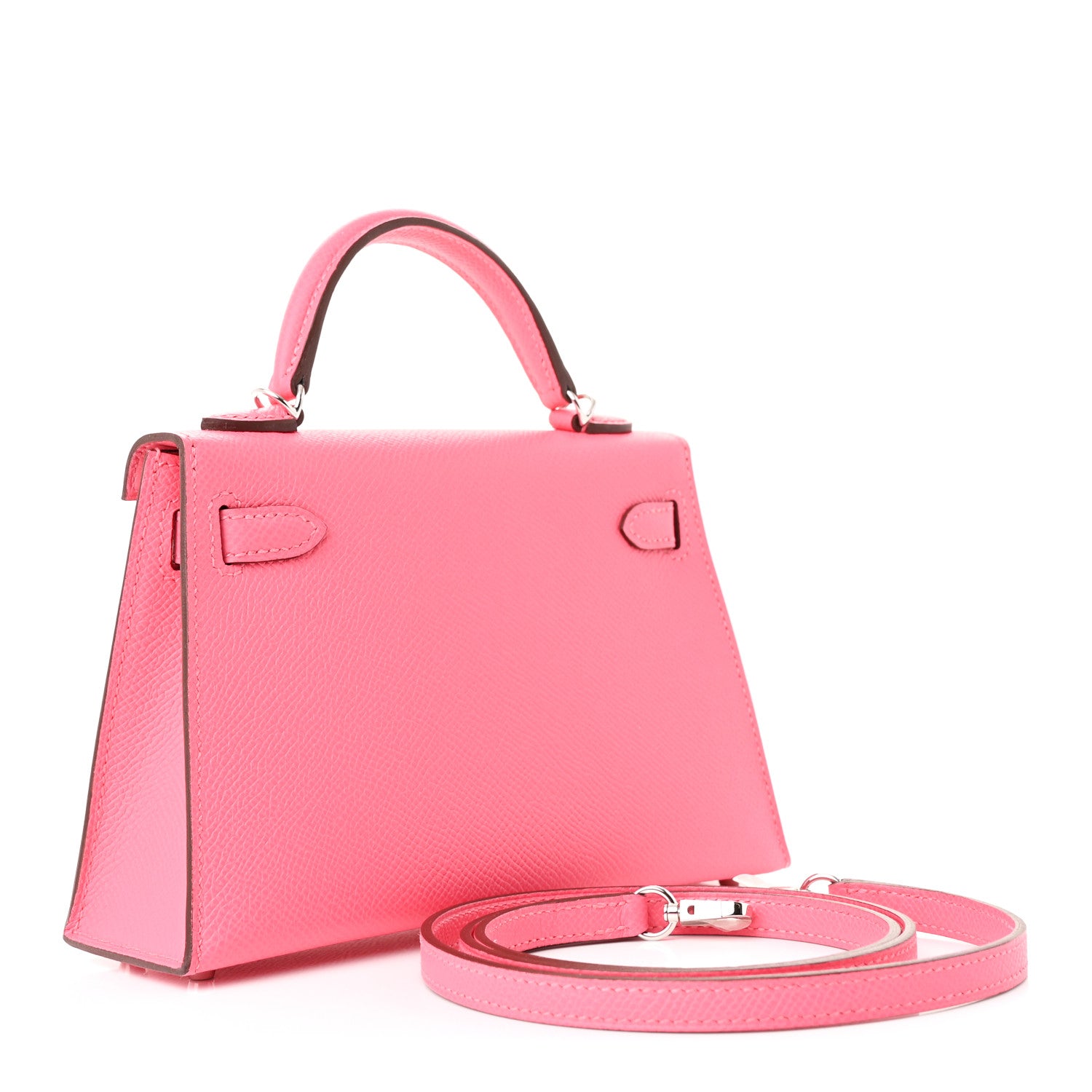 Hermes Epsom Mini Kelly Sellier 20 Rose Lipstick Rose Azalee 3 of 11