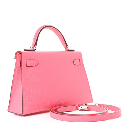 Hermes Epsom Mini Kelly Sellier 20 Rose Lipstick Rose Azalee 3 of 11