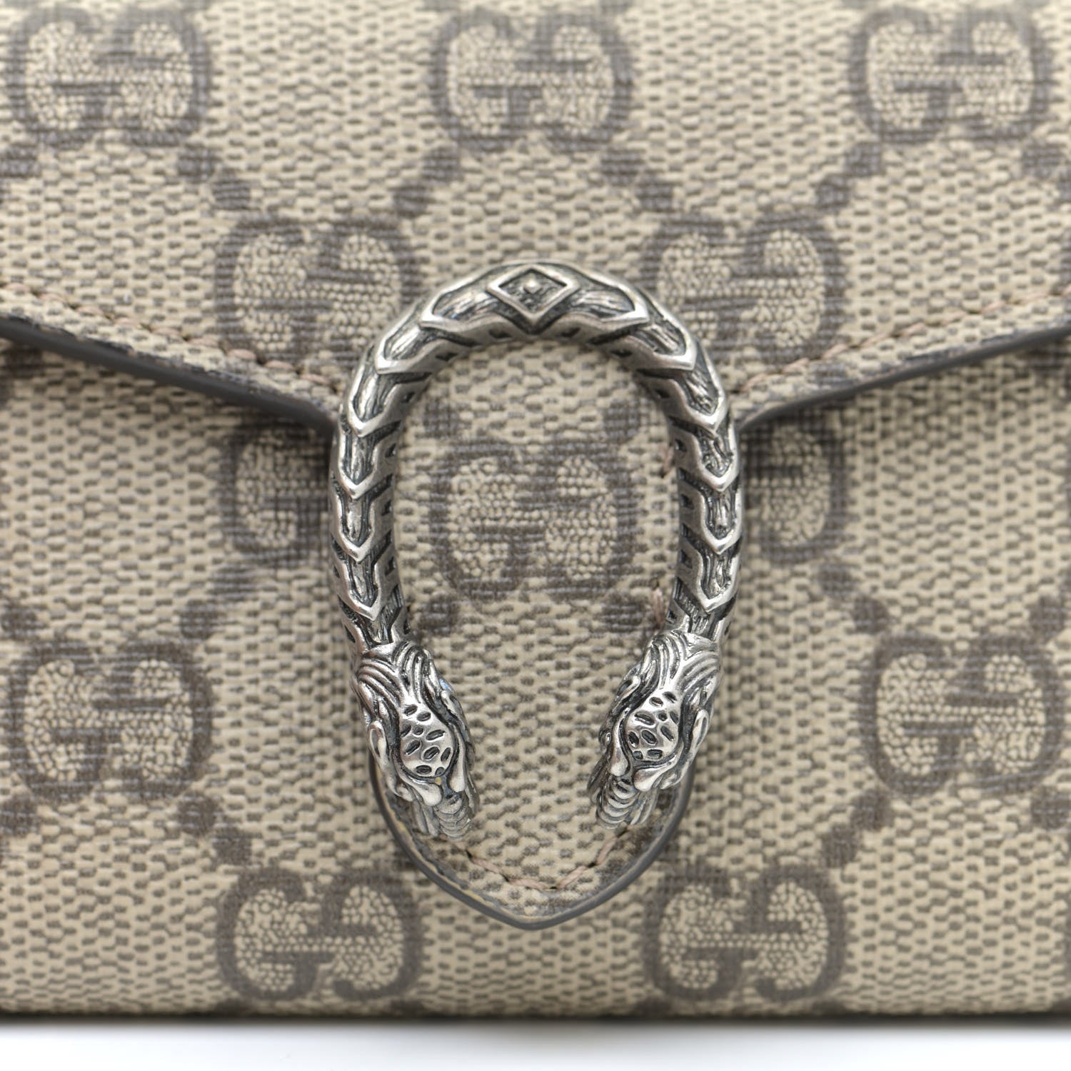 Gucci GG Supreme Monogram Dionysus Coin Purse Taupe 9 of 10
