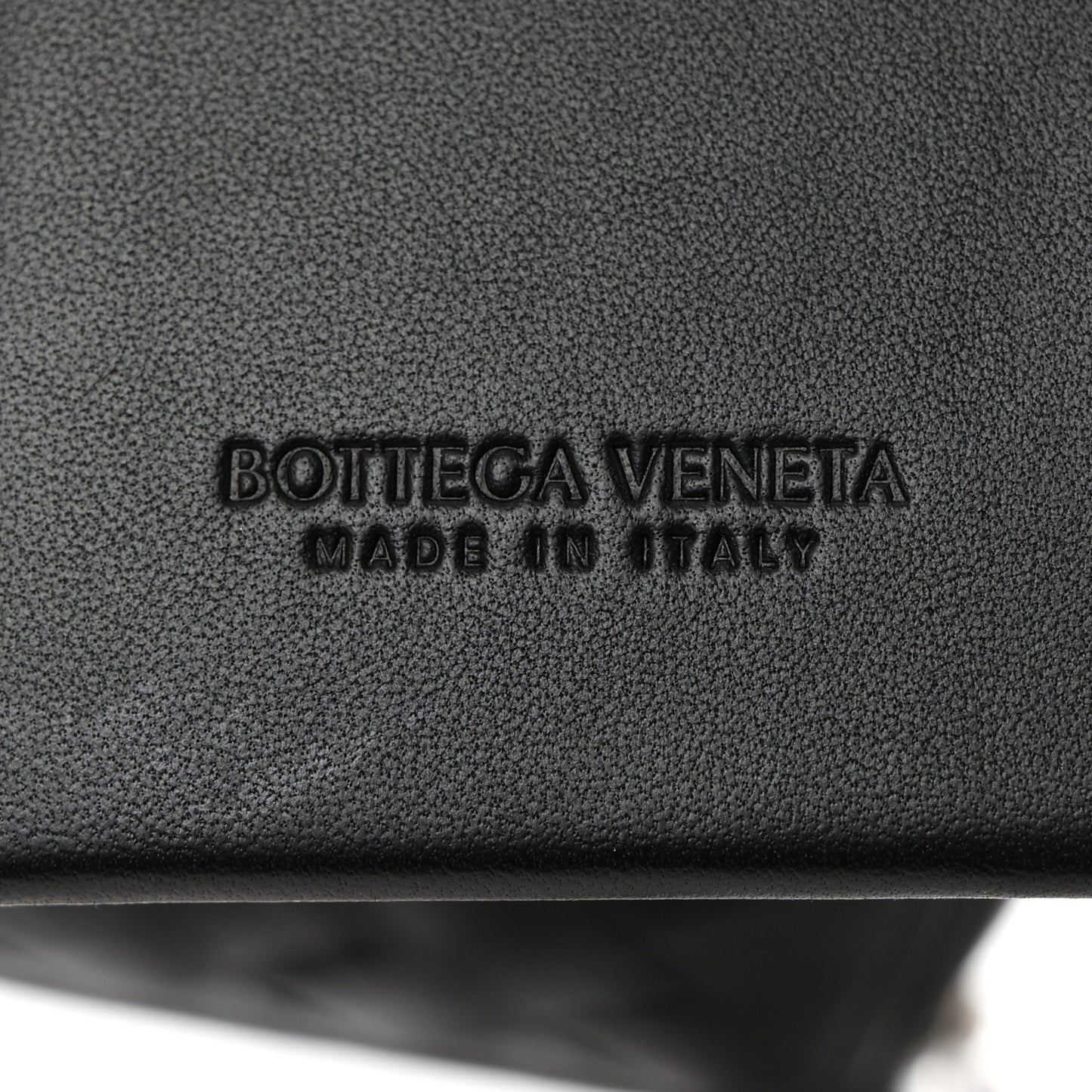 Nappa Intrecciato Card Case On Strap Black