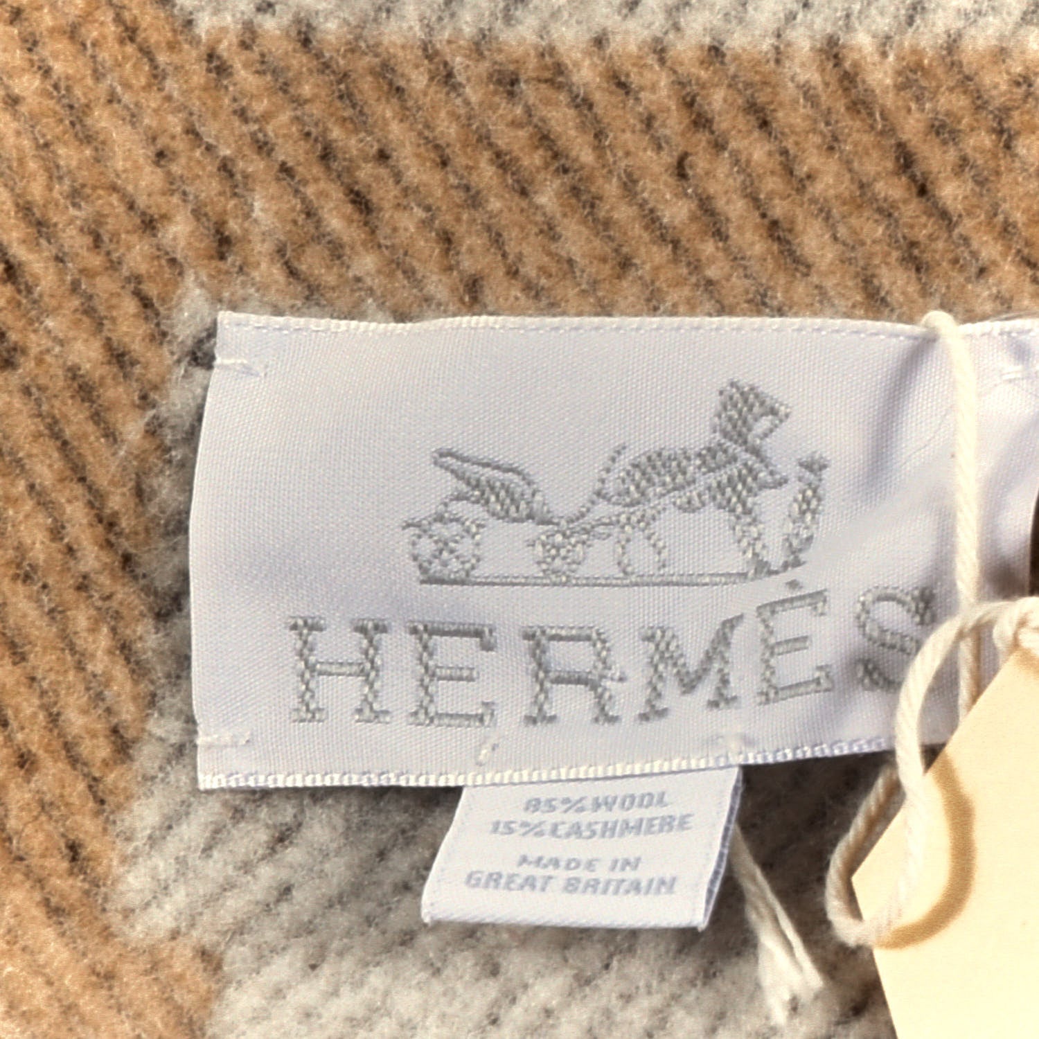 Hermes Wool Cashmere Avalon III Blanket Ecru Camomille 3 of 3