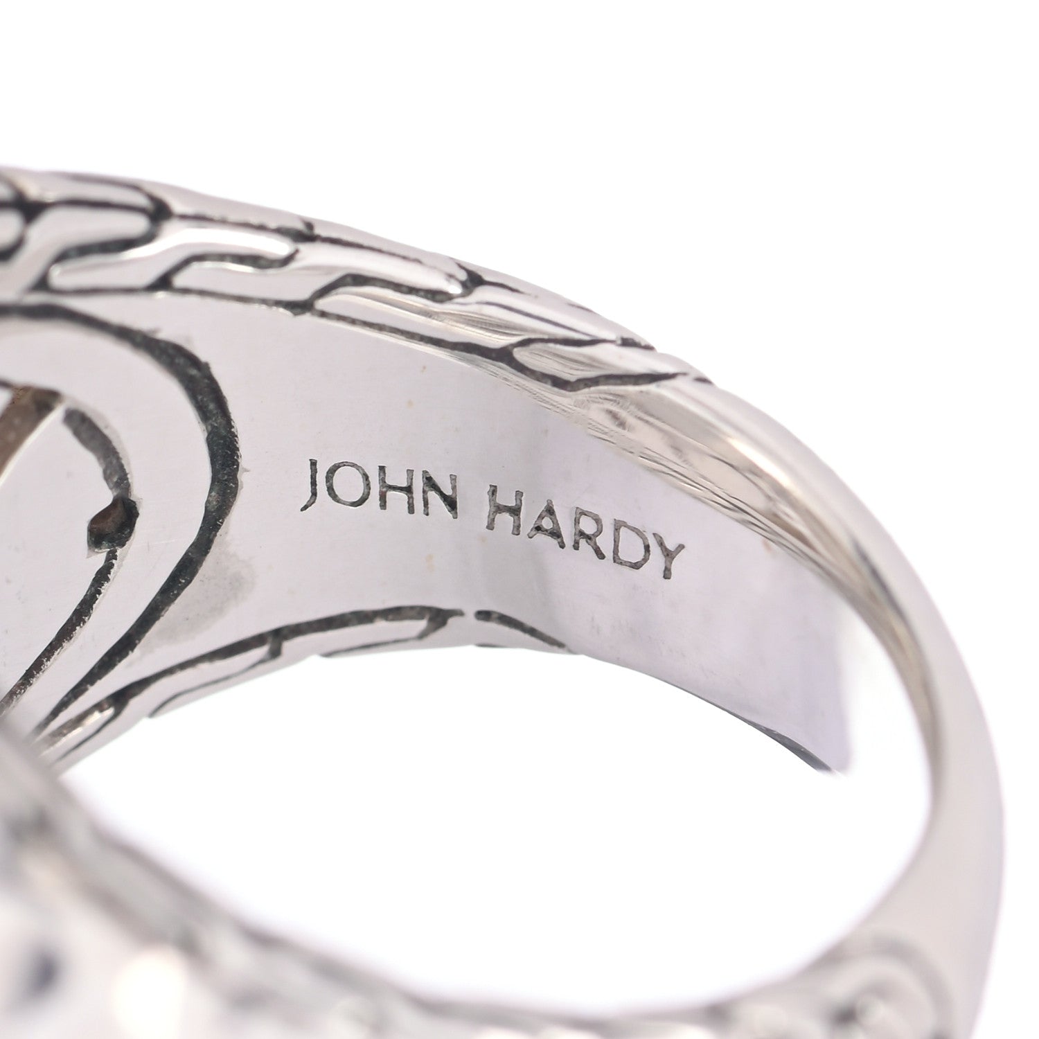 John Hardy Sterling Silver Moon Quartz Bamboo Dome Ring 54 7 5 of 5