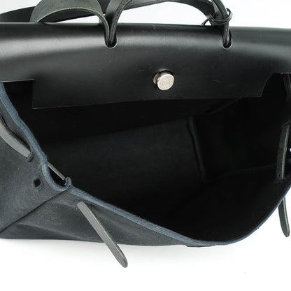 Hermes Toile Vache Calfskin Herbag 39 MM Black 9 of 12
