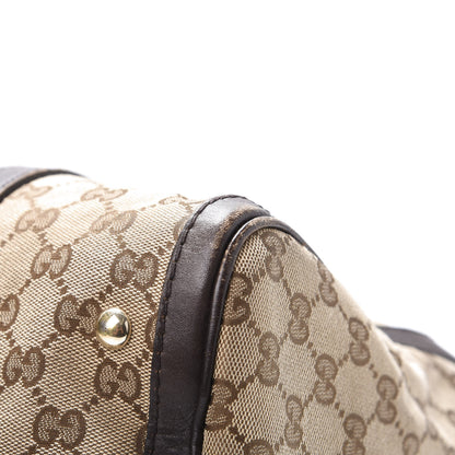 Gucci Monogram Vintage Web Medium Boston Dark Brown 12 of 15