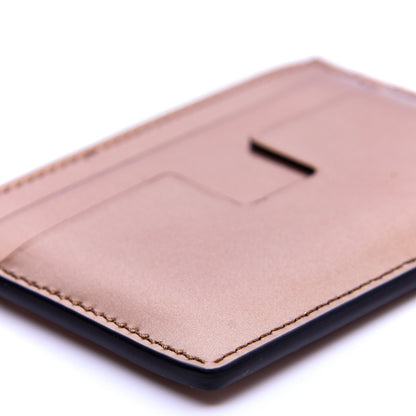 Tom Ford Metallic Calfskin Card Holder Light Bronze 6 of 8