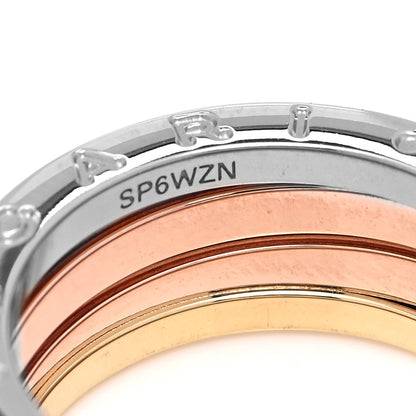 Bulgari 18K Rose White Yellow Gold B.Zero1 3 Band Ring 57 8 4 of 6