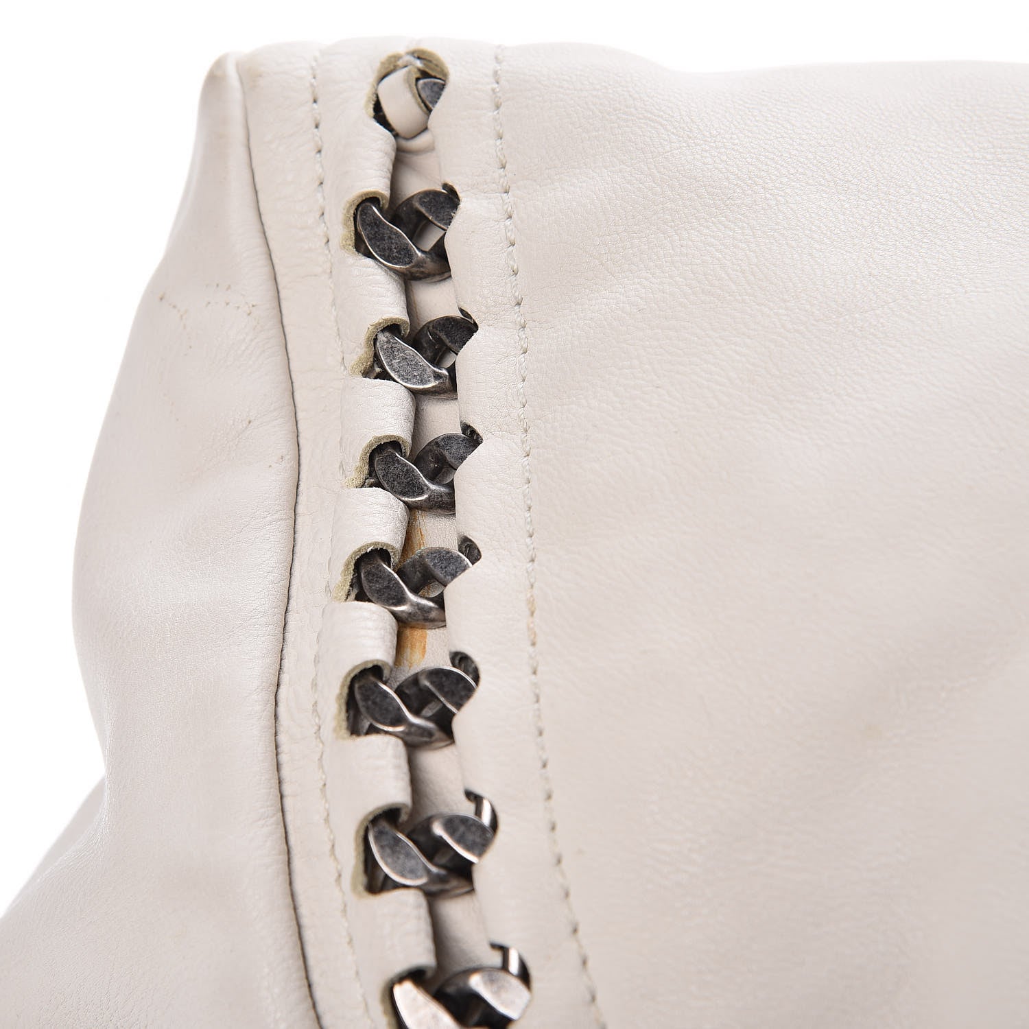 Chanel Calfskin Large East West Modern Chain Tote White 16 of 21