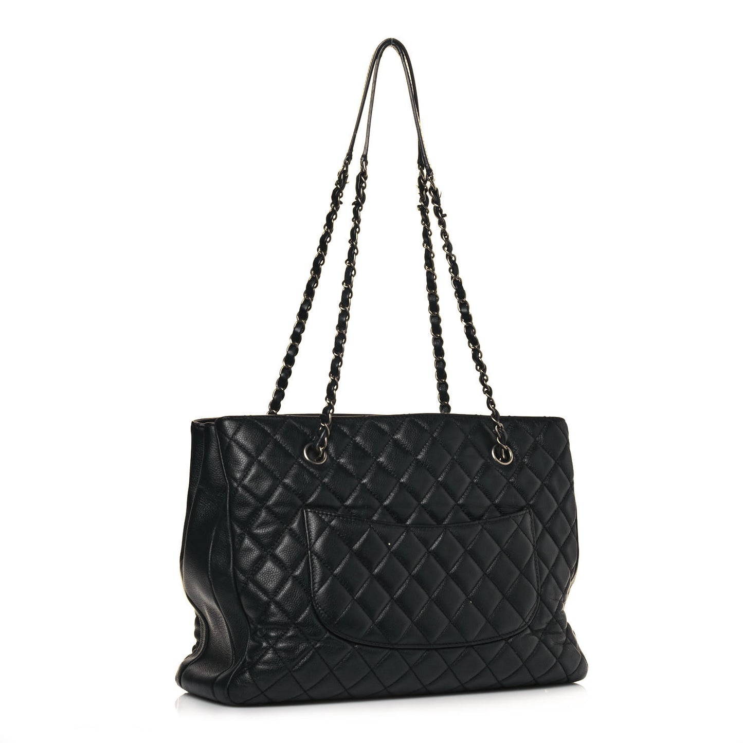Caviar Quilted Urban Companion Shopping Tote Black
