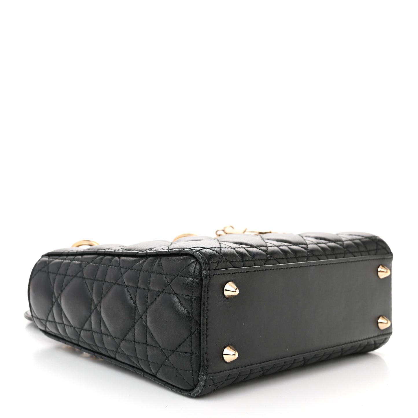 Lambskin Cannage Small Lucky Badges My Lady Dior Black