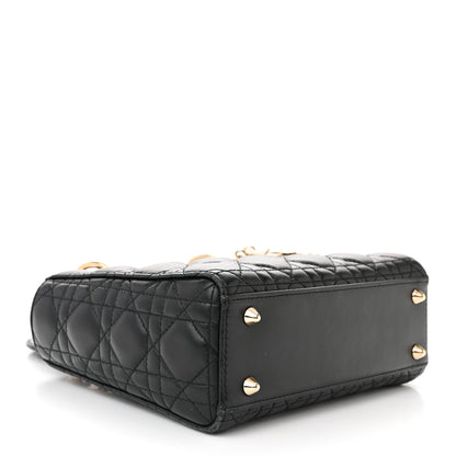 Christian Dior Lambskin Cannage Small Lucky Badges My Lady Dior Black 4 of 16