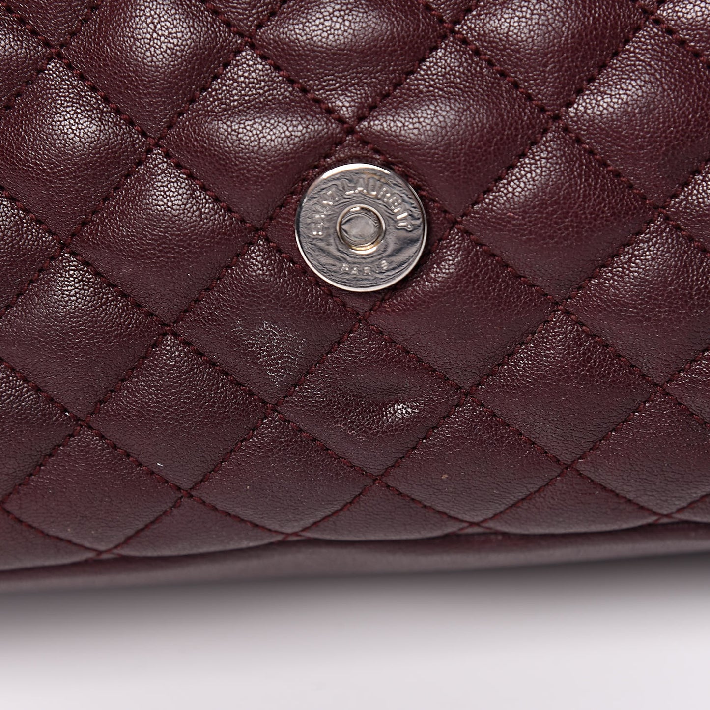 Calfskin Mixed Matelasse Triquilt Large Monogram Envelope Satchel Bordeaux