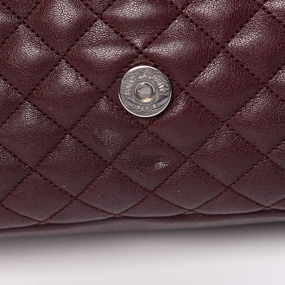 Saint Laurent Calfskin Mixed Matelasse Triquilt Large Monogram Envelope Satchel Bordeaux 18 of 34