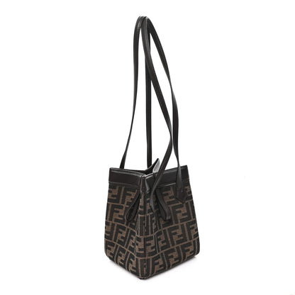 Fendi Fabric Jacquard Vitello Grace FF 1974 Mini Fendi Origami Tobacco Moro Ebano 3 of 9