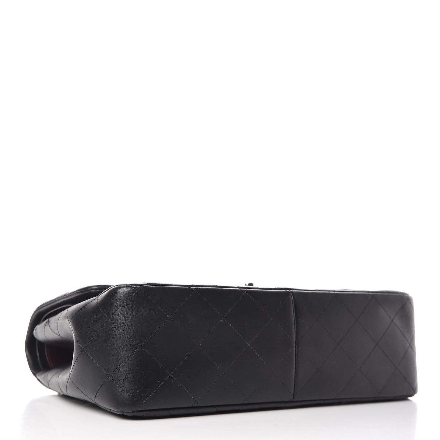 Lambskin Quilted Jumbo Double Flap Black