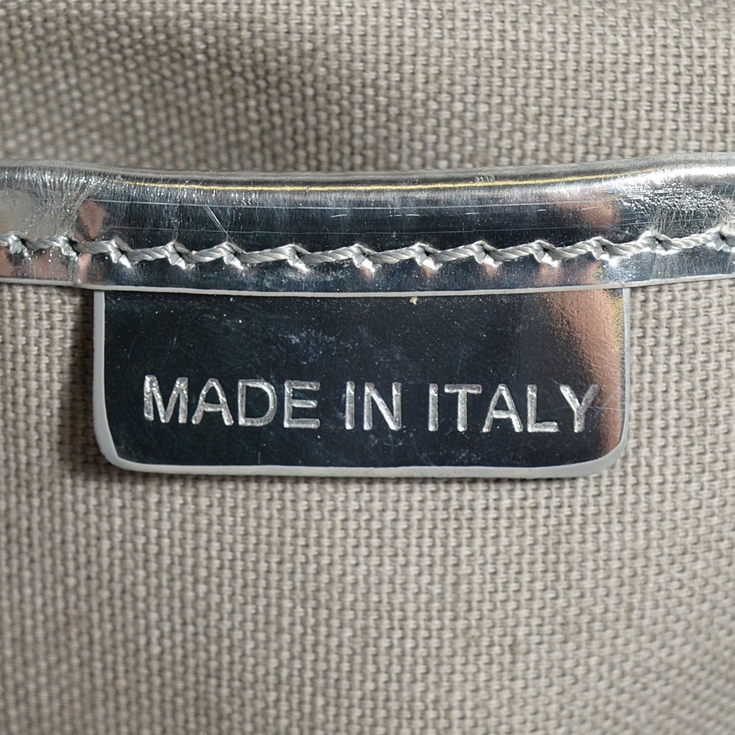 Patent Check Embossed Ember Tote Silver