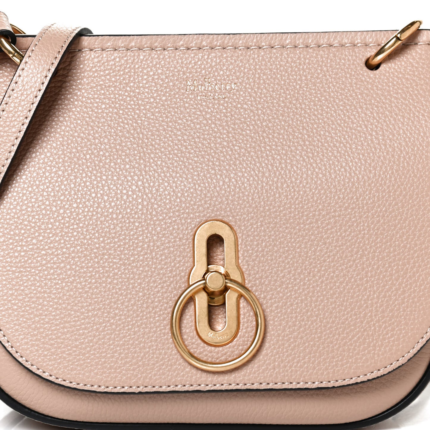 Small Classic Grain Calfskin Small Amberley Satchel Rosewater