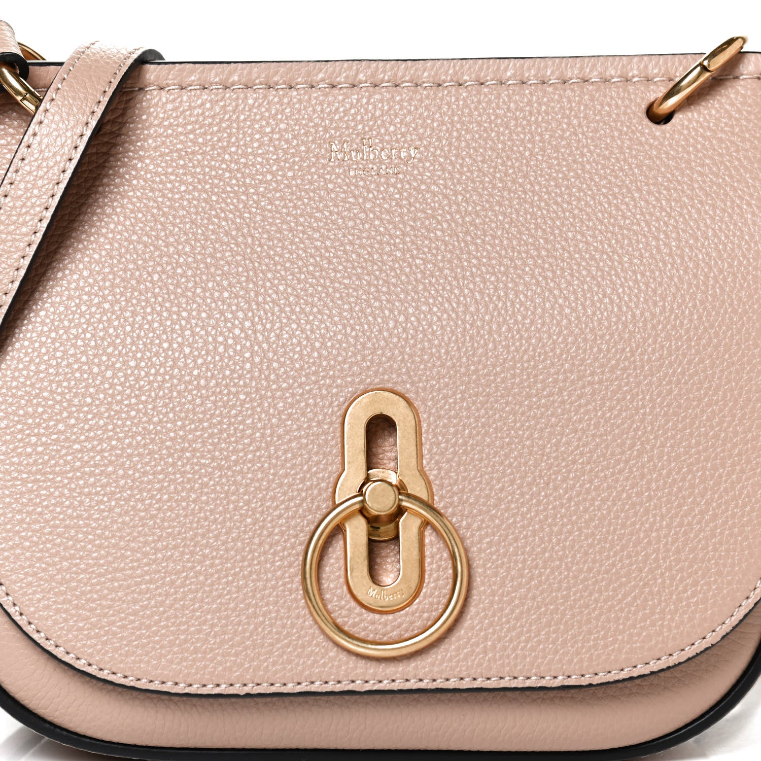 Mulberry Small Classic Grain Calfskin Small Amberley Satchel Rosewater 6 of 8