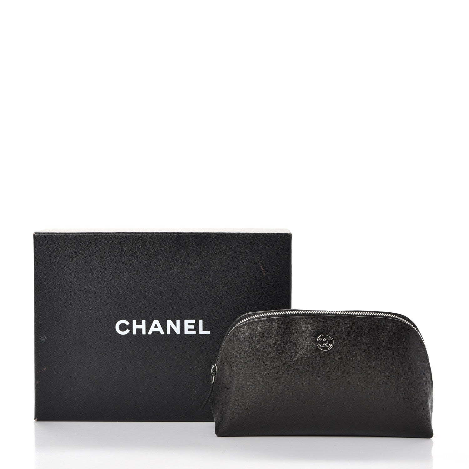 Chanel Calfskin Vanity Cosmetic Case Black 10 of 10