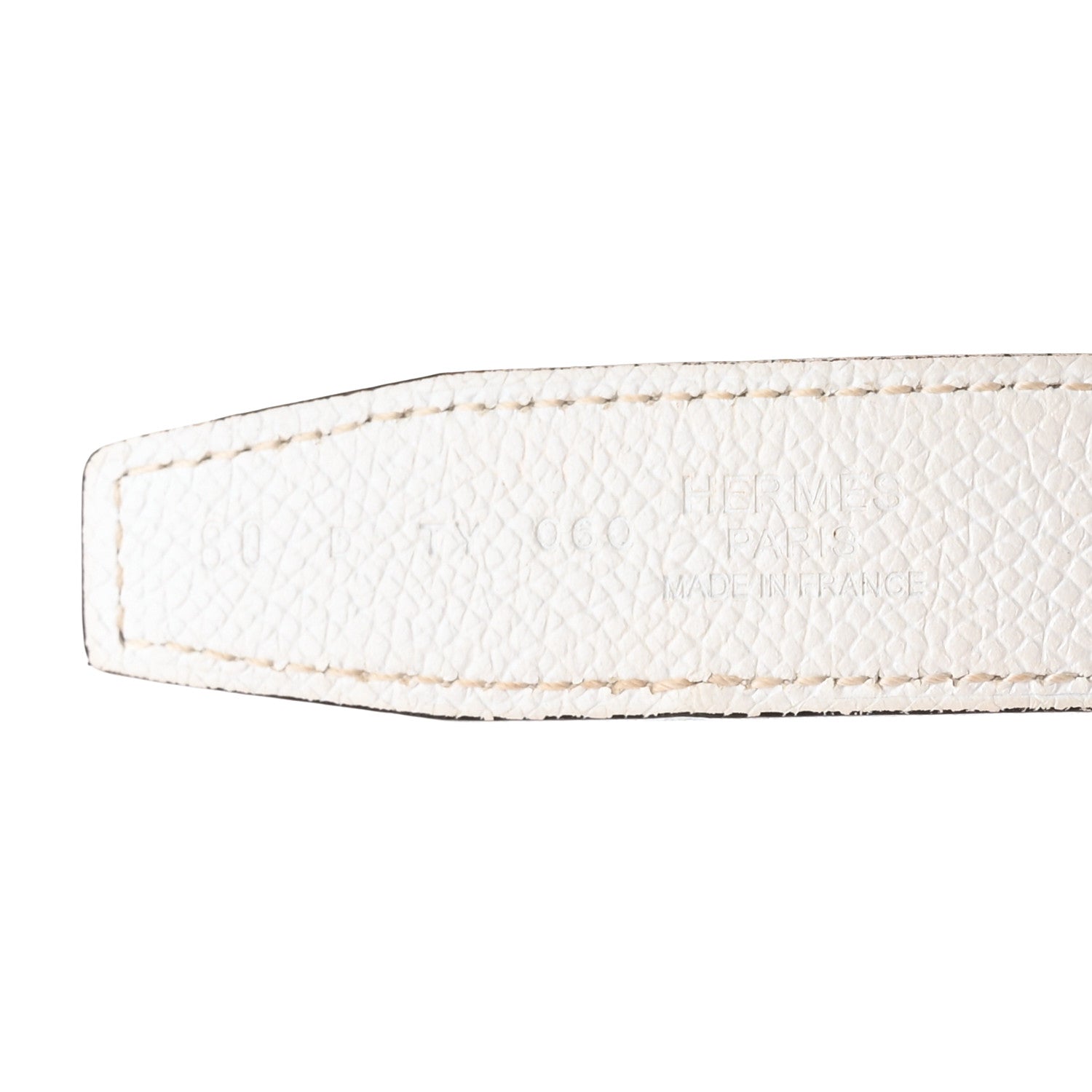 Hermes Epsom Swift 32mm Belt Strap 80 32 White Gold 4 of 7