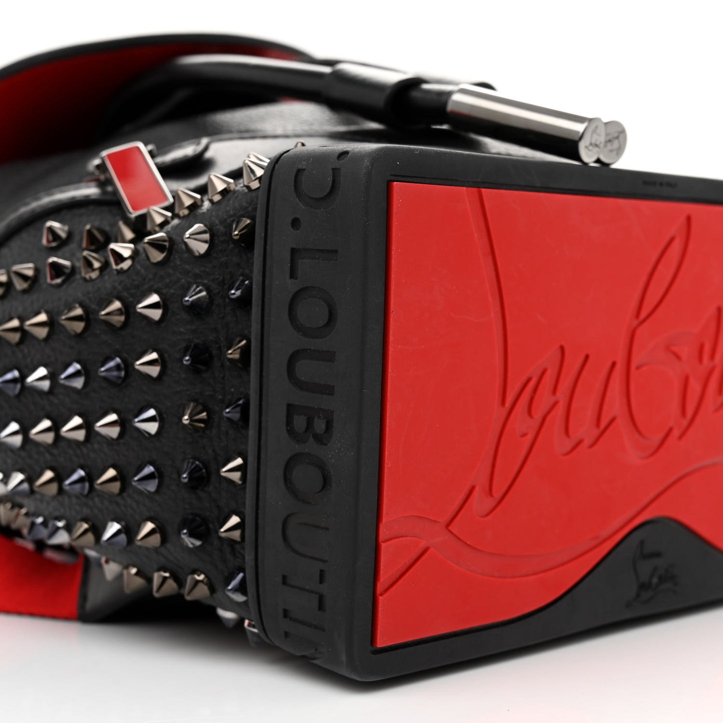 Calfskin Spiked Small Explorafunk Backpack Black