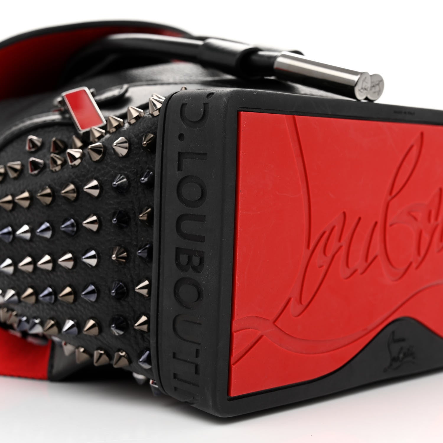 Christian Louboutin Calfskin Spiked Small Explorafunk Backpack Black 8 of 10