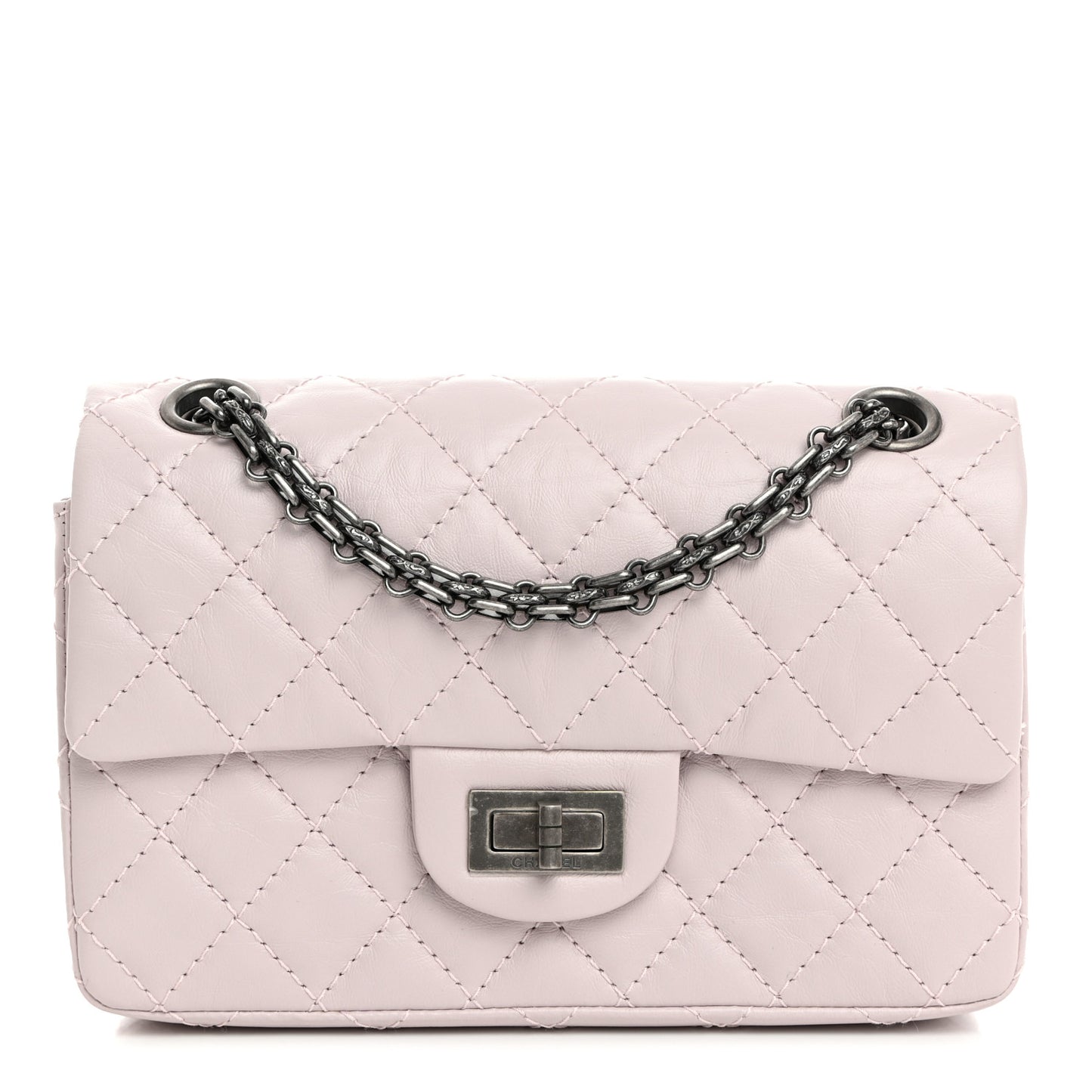 Aged Calfskin Quilted 2.55 Reissue Mini Flap Lilac