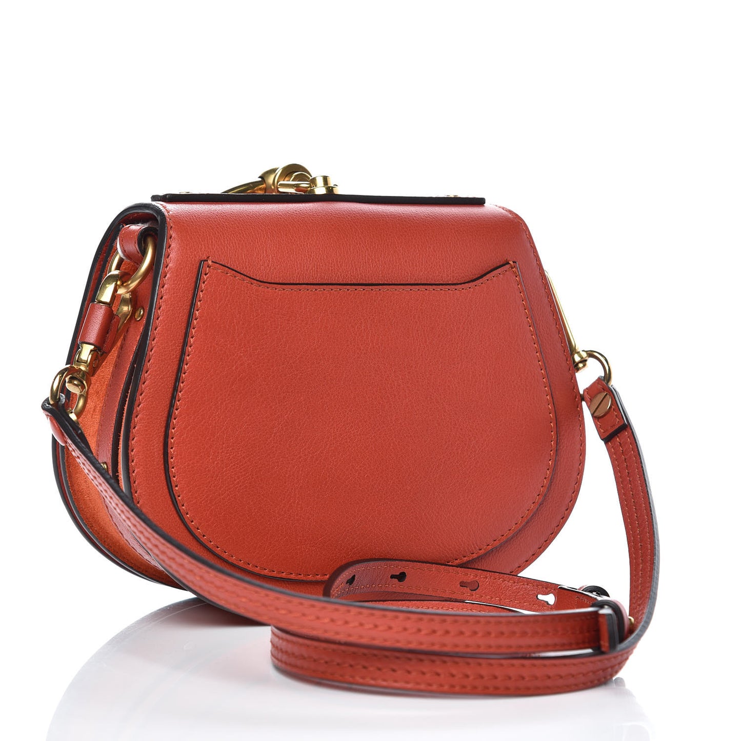 Calfskin Small Nile Bracelet Bag Earthy Red