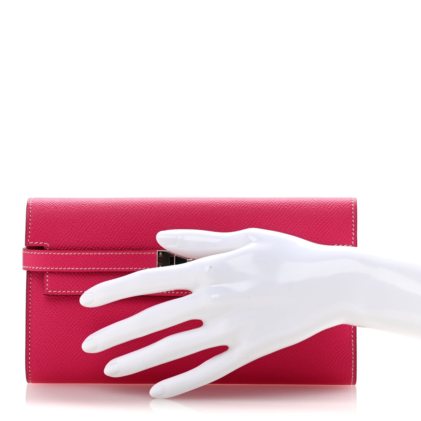 Epsom Kelly Longue Wallet Rose Tyrien