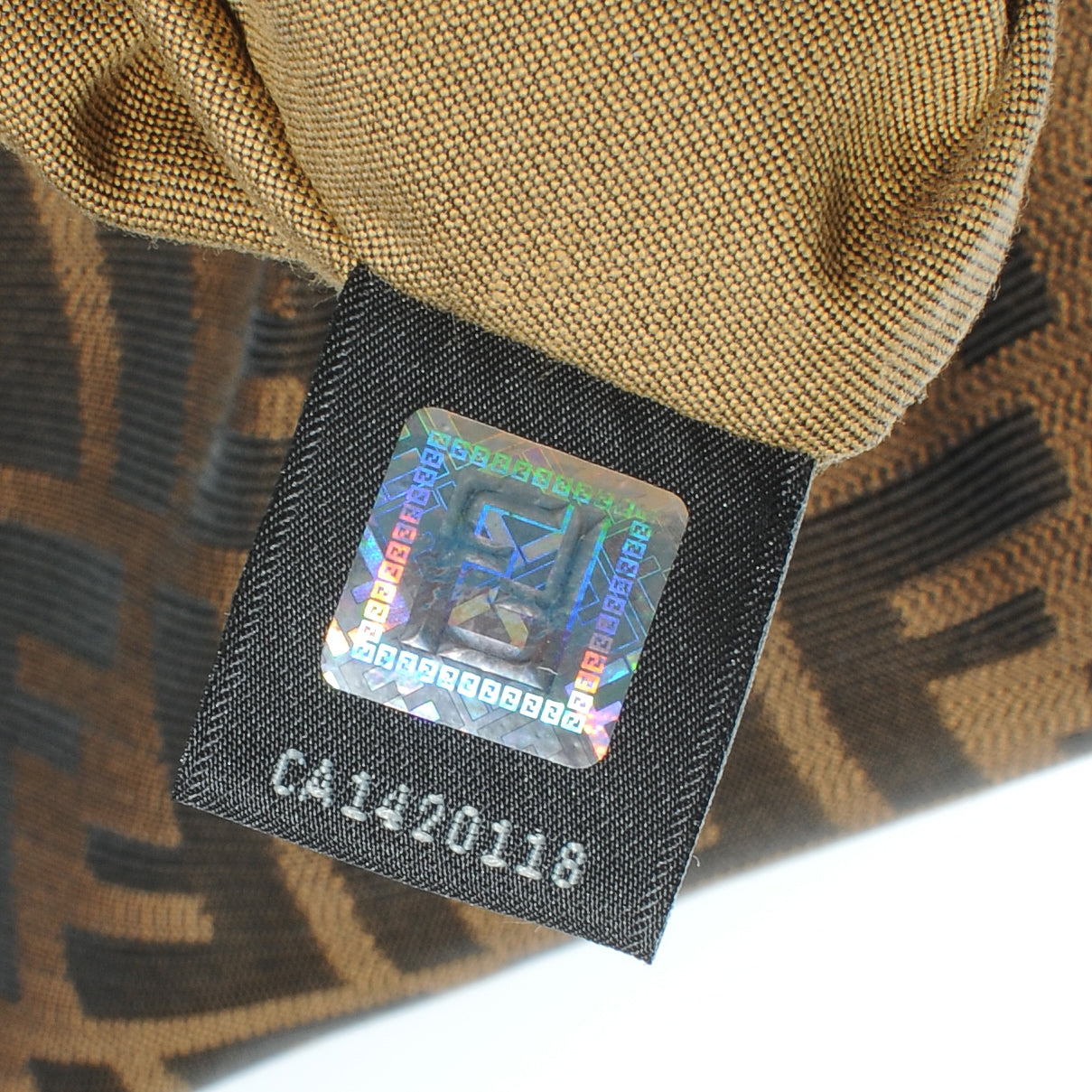 Fendi Zucca Cuoio Lucido Chef Hobo Tobacco Moro 8 of 8