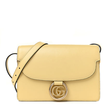 Gucci Textured Calfskin Small Torchon GG Ring Shoulder Bag Butter 1 of 8