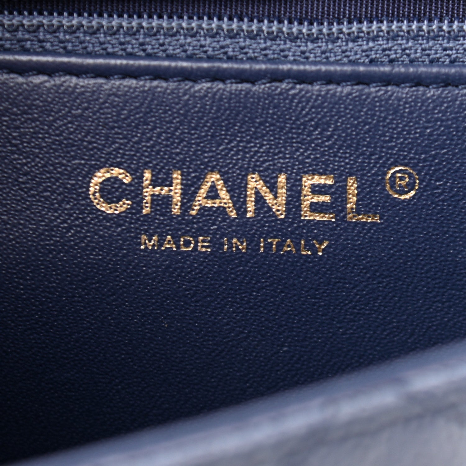 Chanel Crumpled Grained Calfskin Small Two Tone Flap Navy 6 of 10