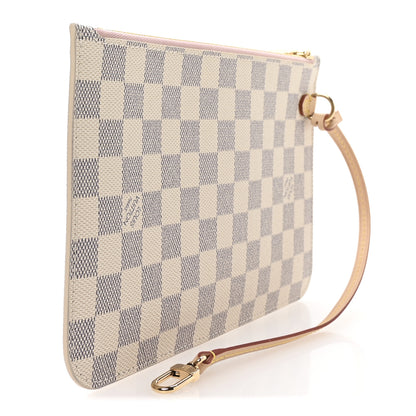 Louis Vuitton Damier Azur Neverfull MM GM Pochette Rose Ballerine 3 of 6