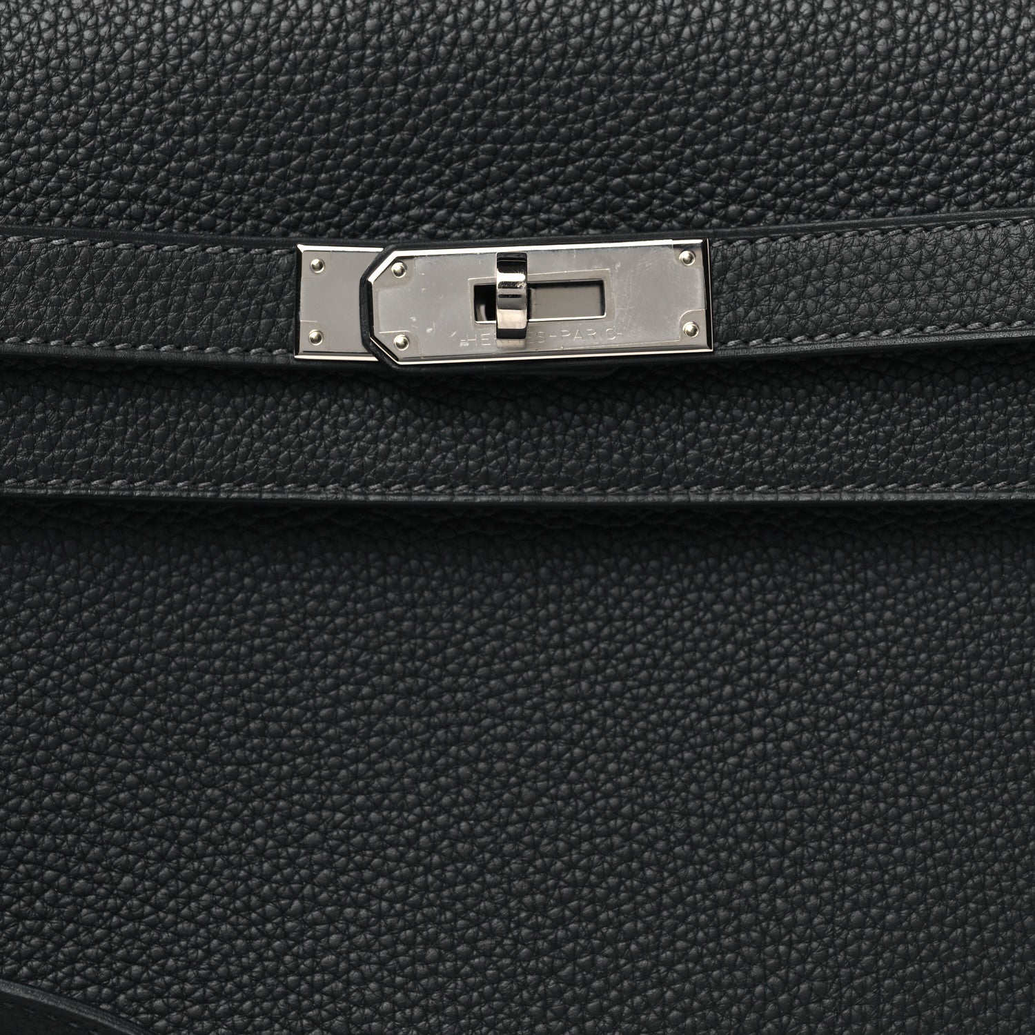 Hermes Togo Kelly Depeches 25 Pouch Black 8 of 11