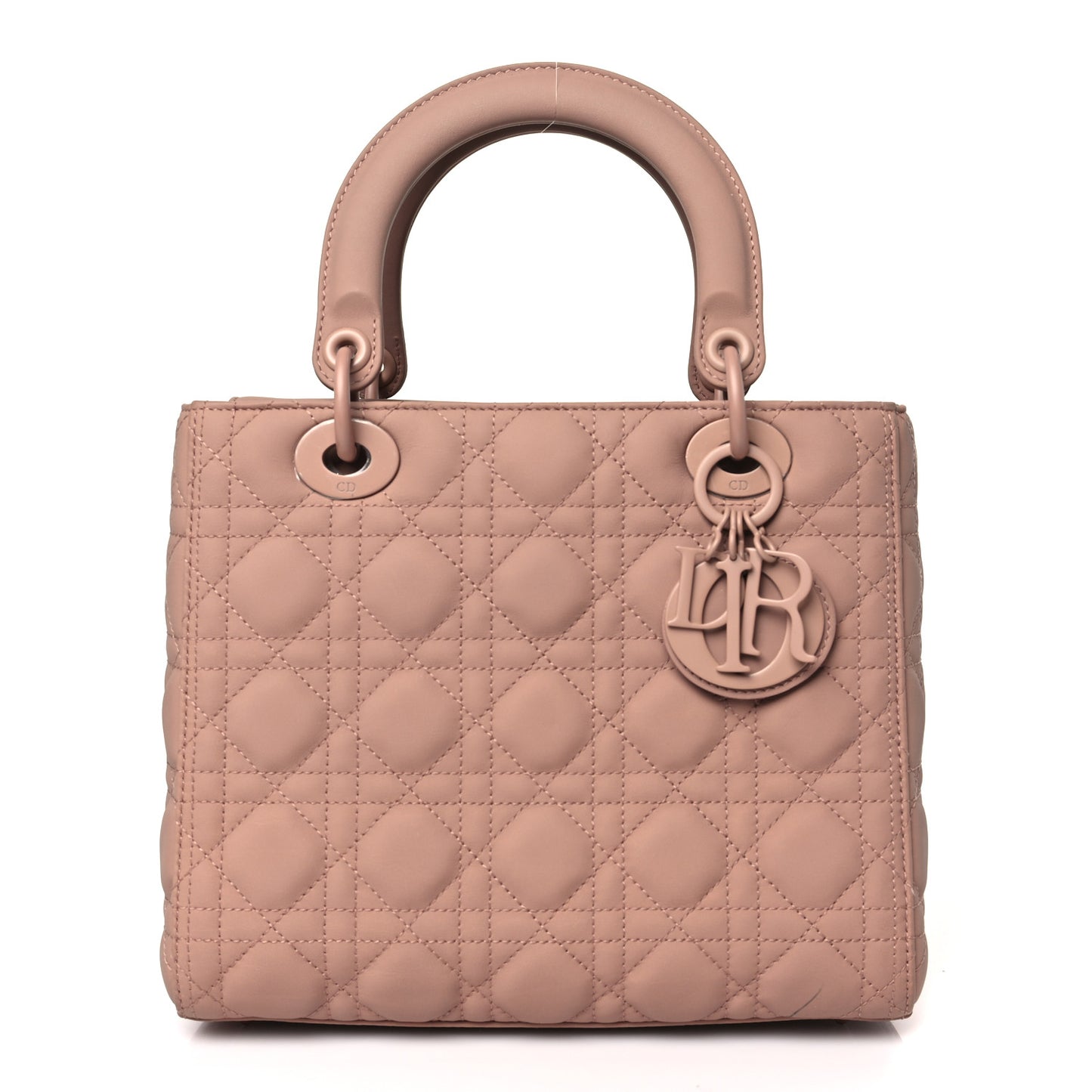 Ultra Matte Calfskin Cannage Medium Lady Dior Beige