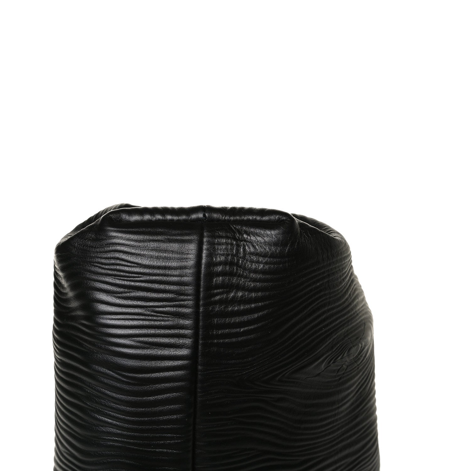 Bottega Veneta Bark Calfskin Embossed The Pouch Oversized Clutch Black 11 of 12