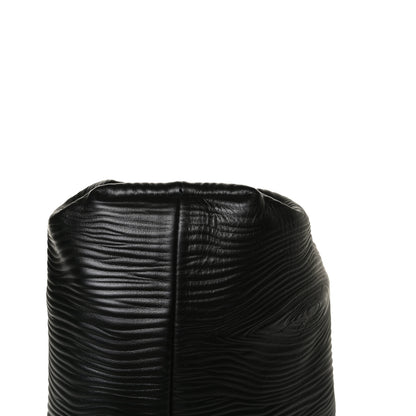 Bottega Veneta Bark Calfskin Embossed The Pouch Oversized Clutch Black 11 of 12