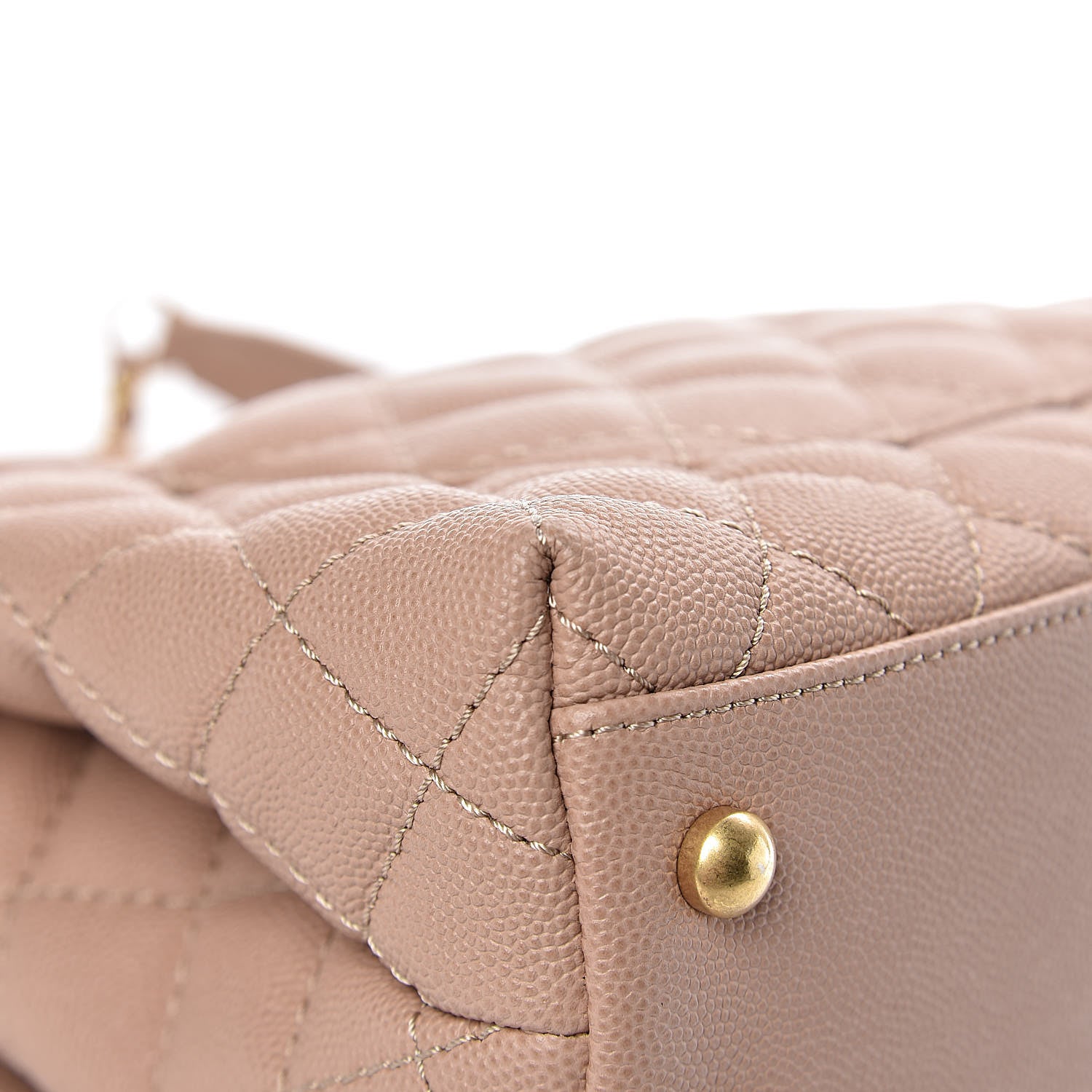 Chanel Caviar Quilted Mini Coco Handle Flap Beige 8 of 11