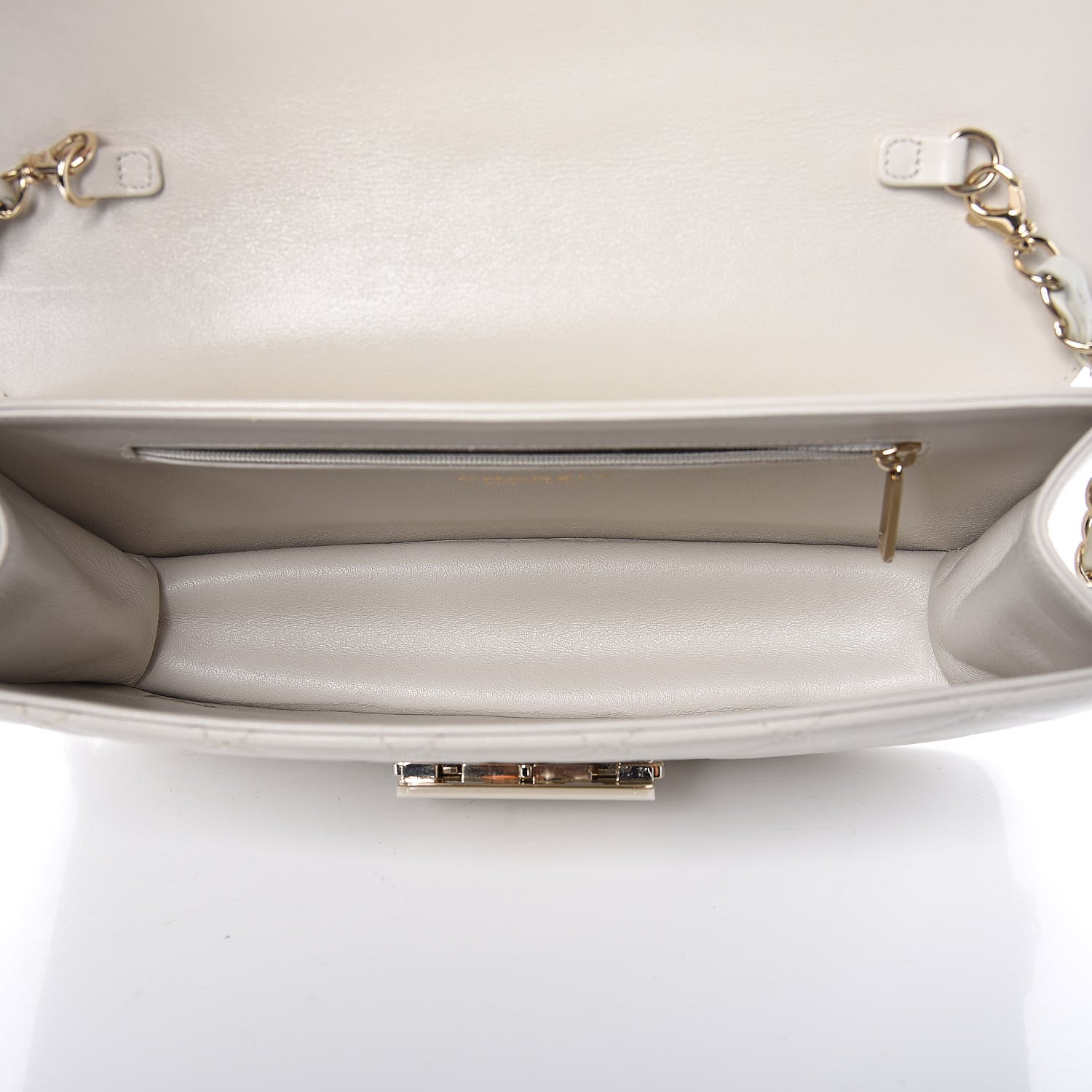 Chanel Sheepskin Quilted Small Beauty Lock Flap White 5 of 11