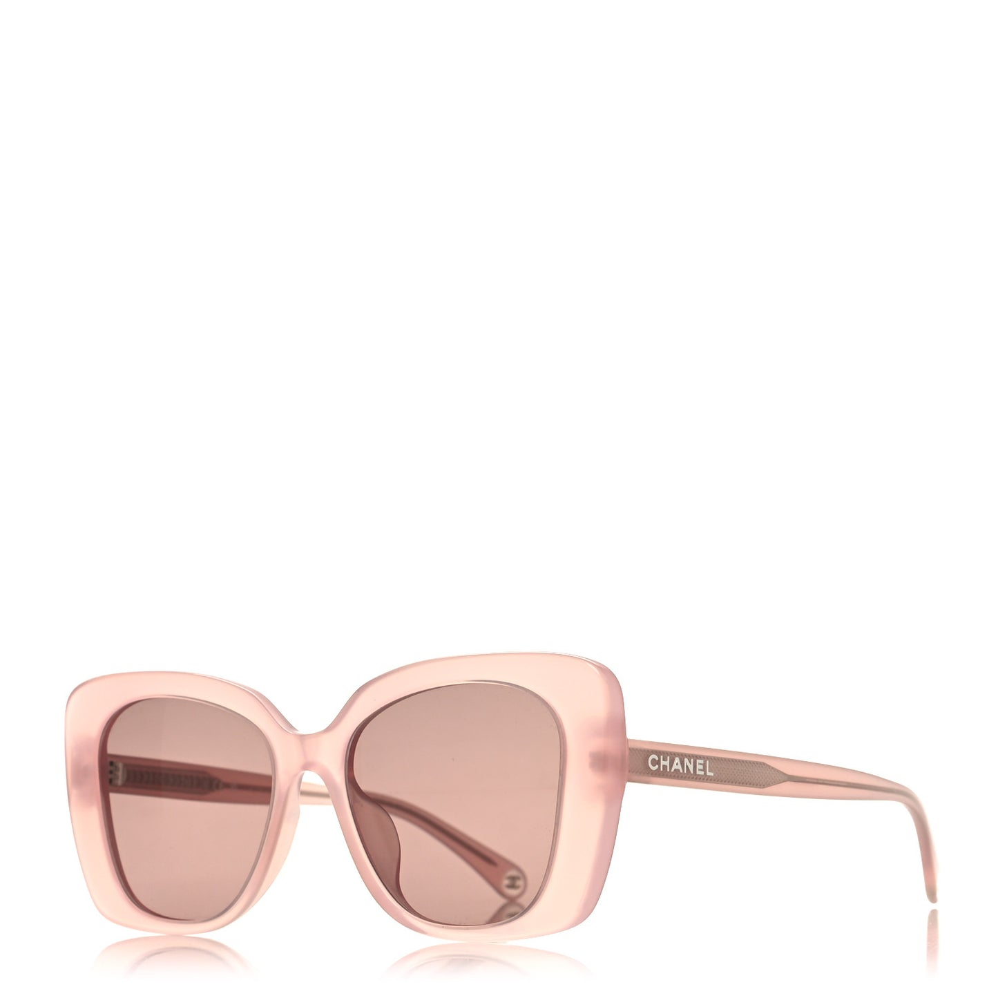 Acetate Rectangle Sunglasses 5504 Light Pink