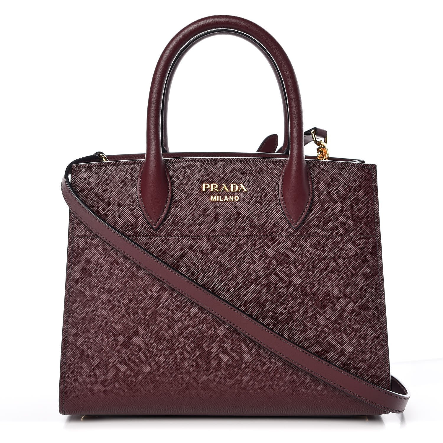 Prada Saffiano City Calf Small Esplanade Tote Granato Marmo 1 of 9